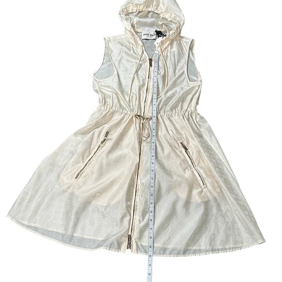 Miu Miu Nylon Hooded Mini Dress Vest Utility Style Size 36 NWT - Picture 7 of 7